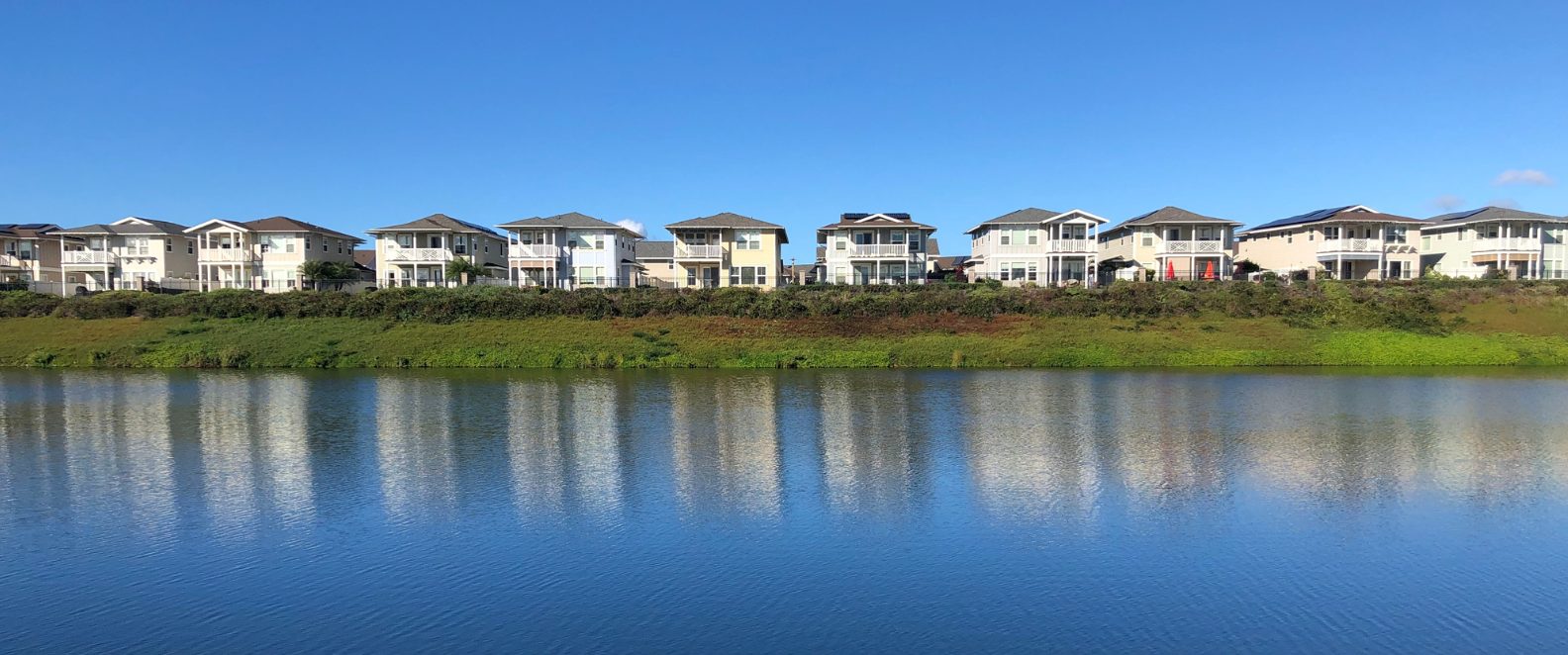 Ewa Beach homes along the Oahu coastline