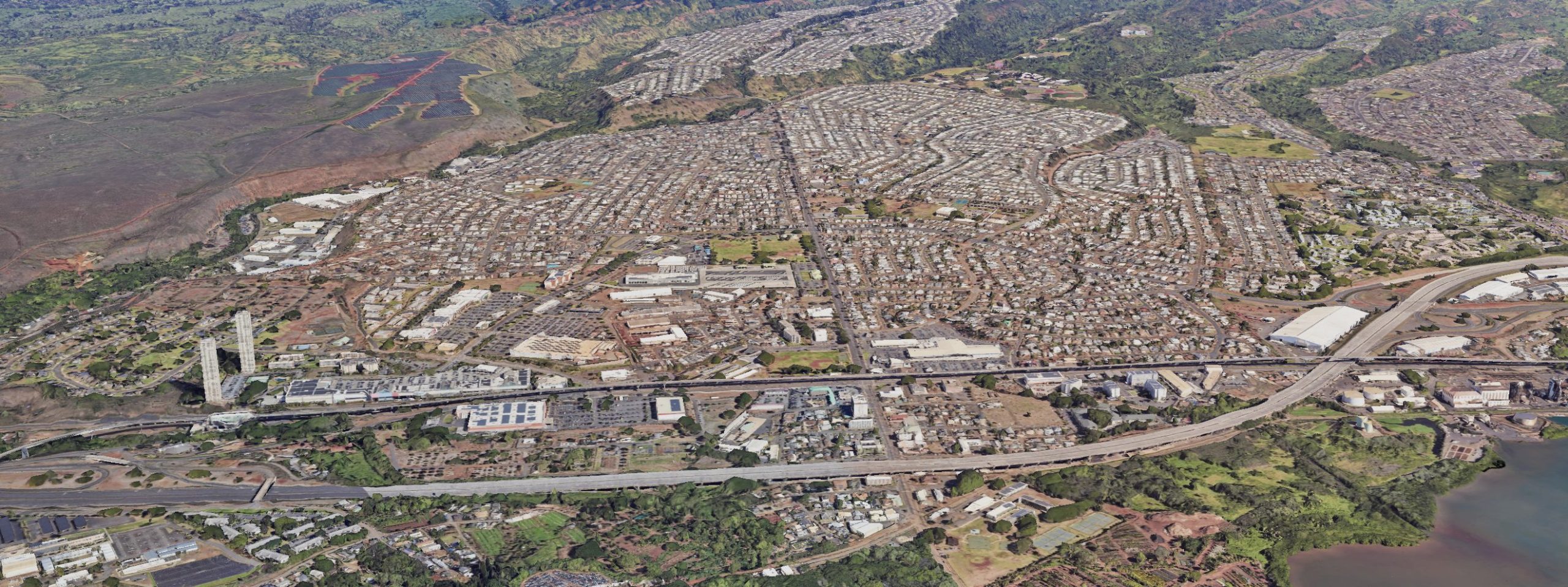 Pearl city on the island of oahu with a great view of homes