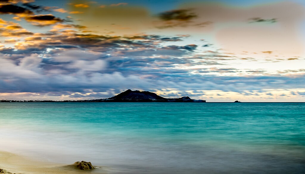 kailua hawaii beautiful beach and sunset