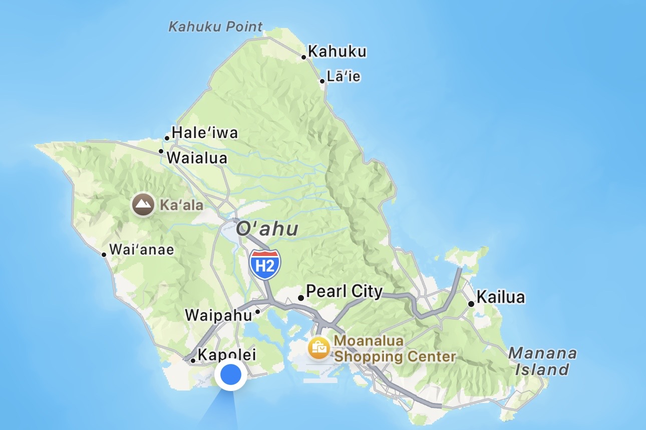 Oahu traffic commute map Hawaii military commute times